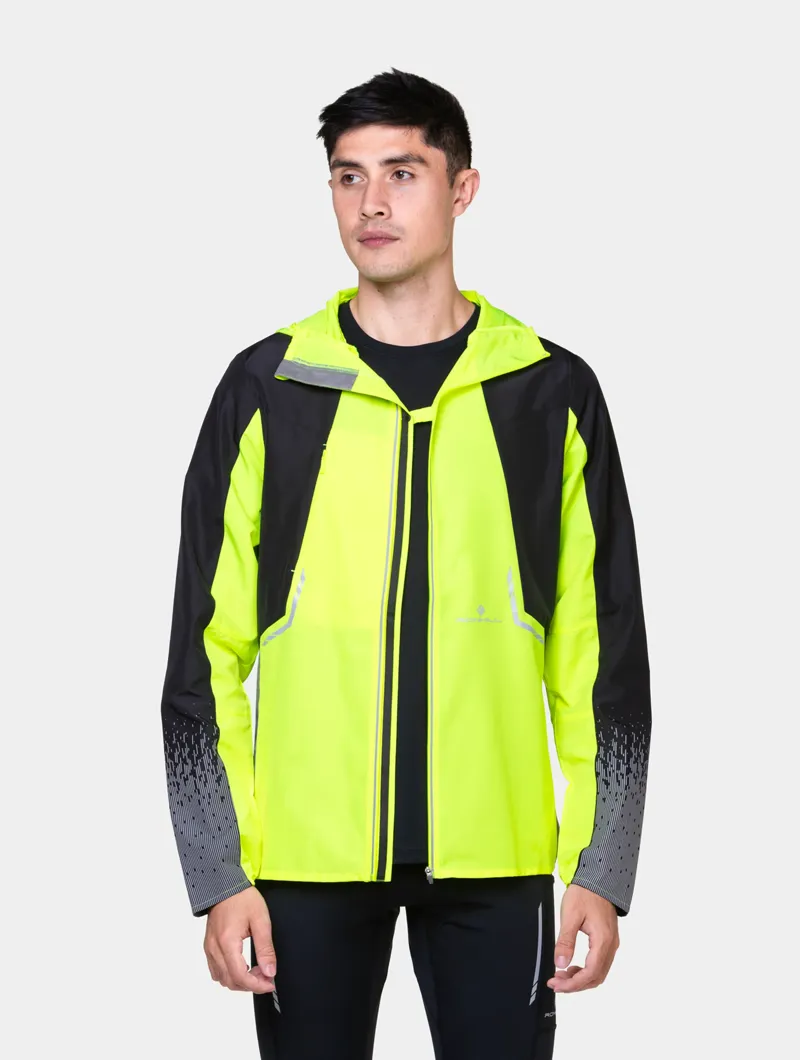 RonHill Men's Tech Reflect Running Jacket Fluorescent Yellow/Black-4