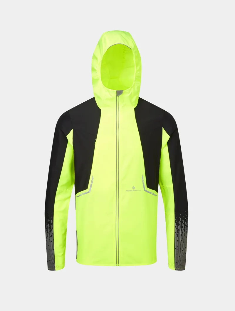 RonHill Men's Tech Reflect Running Jacket Fluorescent Yellow/Black