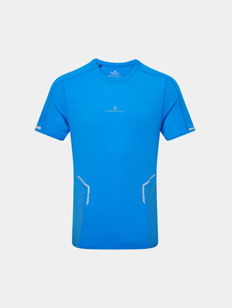 Ronhill Men's Tech Reflect Running Top in ElecBlueMarl/Reflect