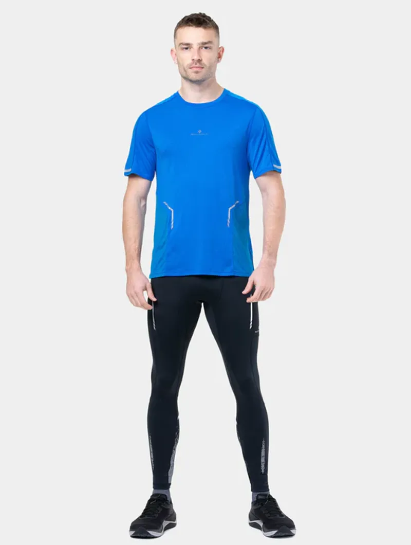 Ronhill Men's Tech Reflect Running Top in ElecBlueMarl/Reflect-2