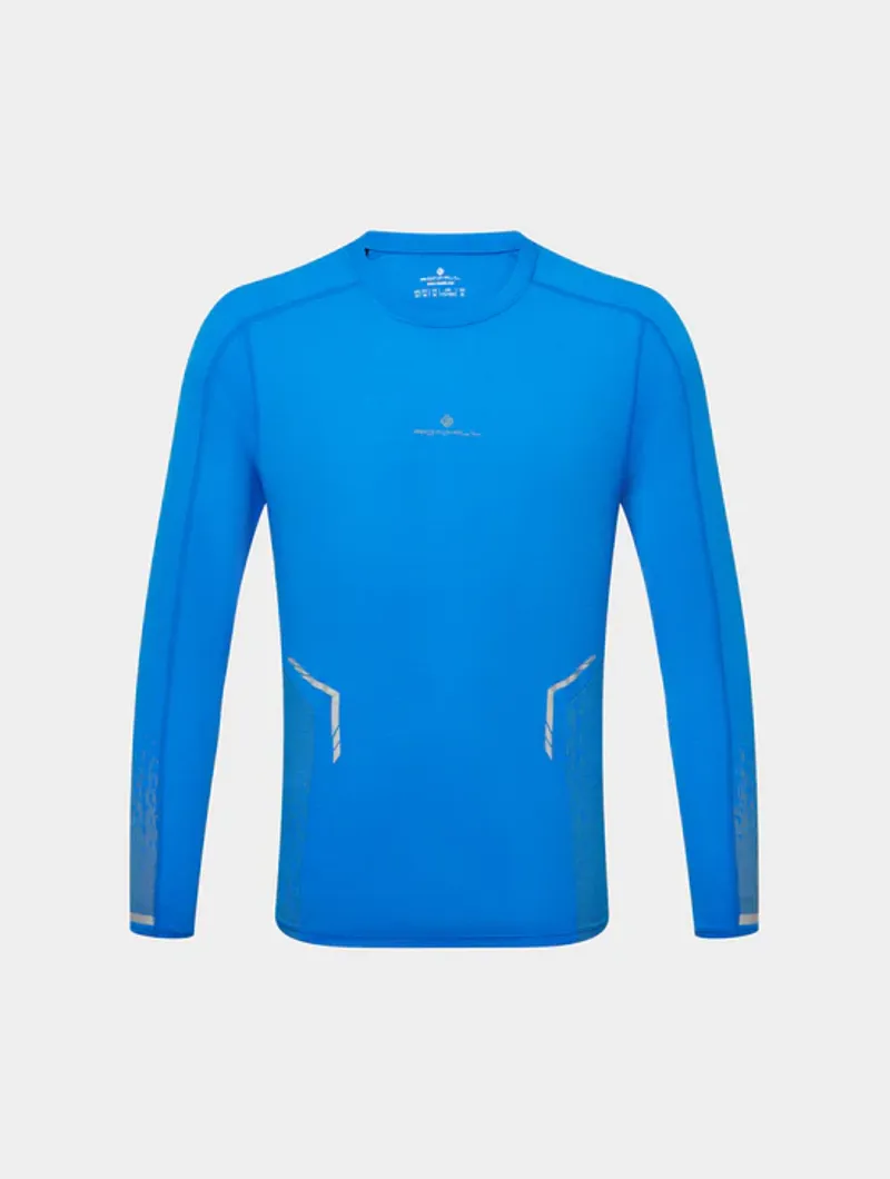 Ronhill Men's Tech Reflect Running T Shirt in ElecBlueMarl/Reflect