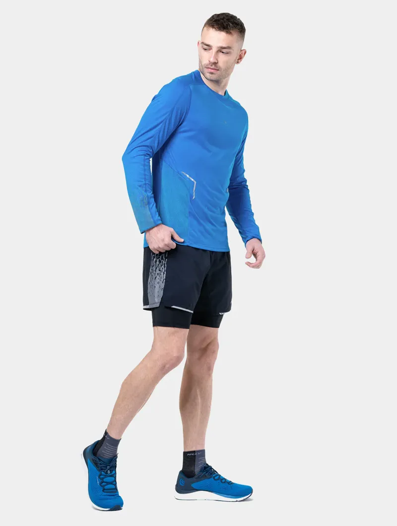 Ronhill Men's Tech Reflect Running T Shirt in ElecBlueMarl/Reflect-3