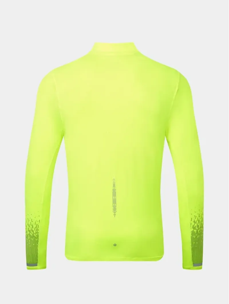 Ron Hill Men's Tech Reflect 1/2 Zip Running Top in Fluo Yellow/Reflect-1