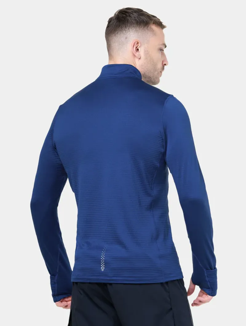 RonHill Men's Tech Winter Running Base Layer Top in Ocean/Blue-5