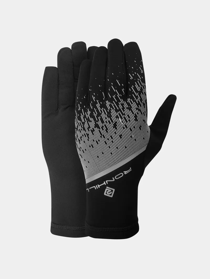 Ron Hill Reflect Smart Tip Running Gloves in Black/Reflect