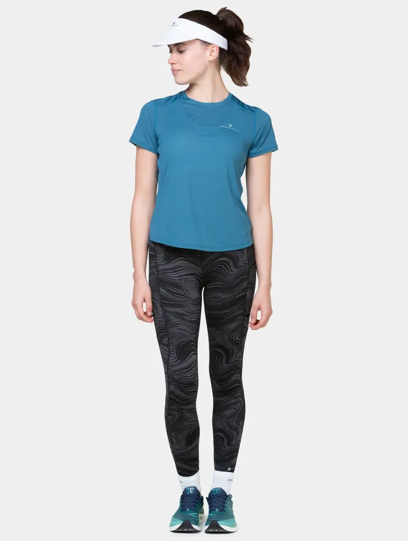 Ronhill Women's Deluxe Tight Running Leggings in Black/Charcoal-3