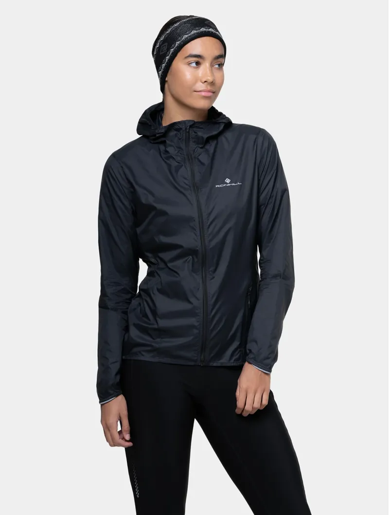 RonHill Women's Tech All-Terrain Running Jacket in Black -1