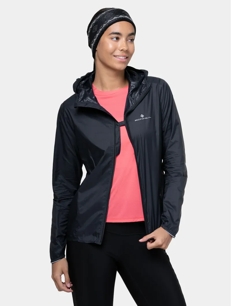 RonHill Women's Tech All-Terrain Running Jacket in Black -2