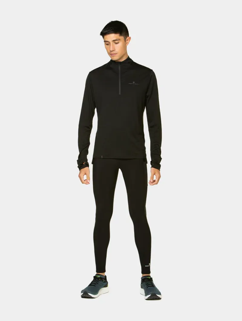 Ronhill Men's Tech Winter Running Tights in All Black-4