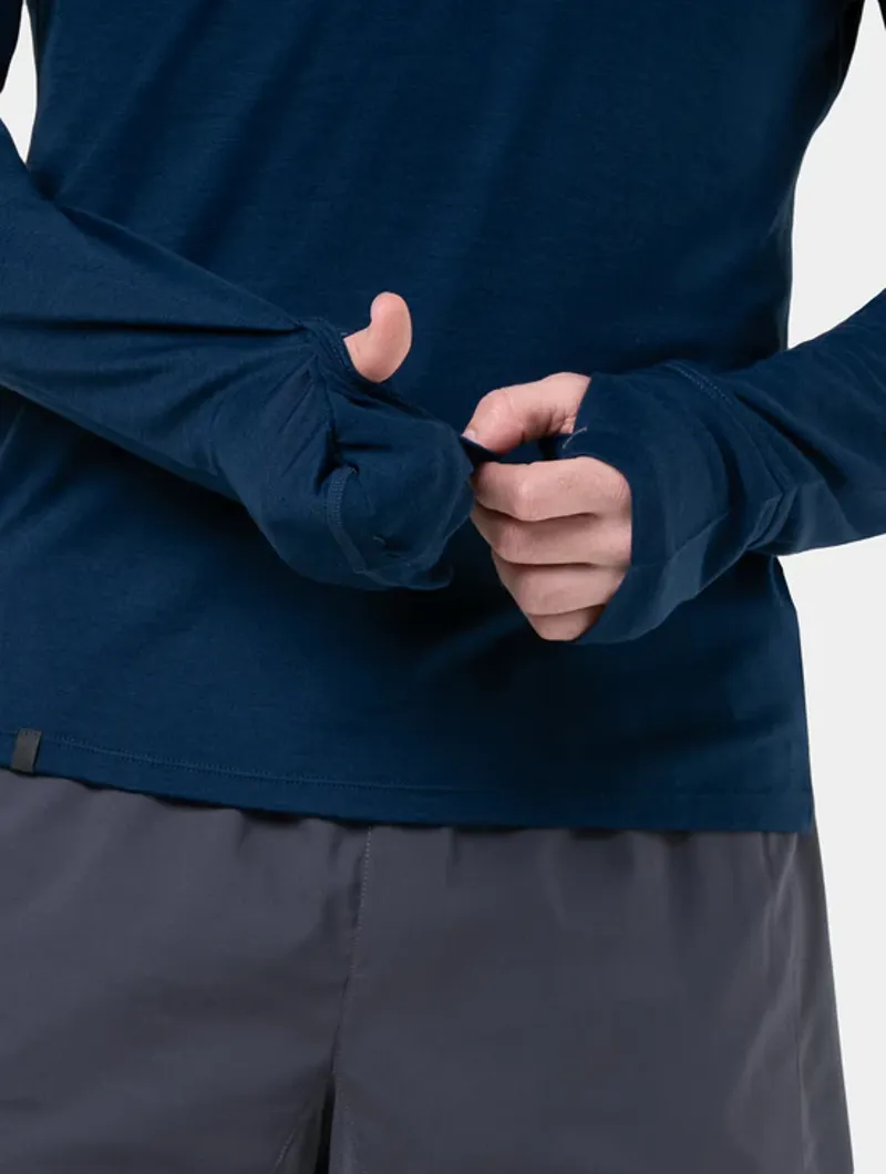 RonHill Men's Tech Merino Running Base Layer in Dark Navy/Oxide-4