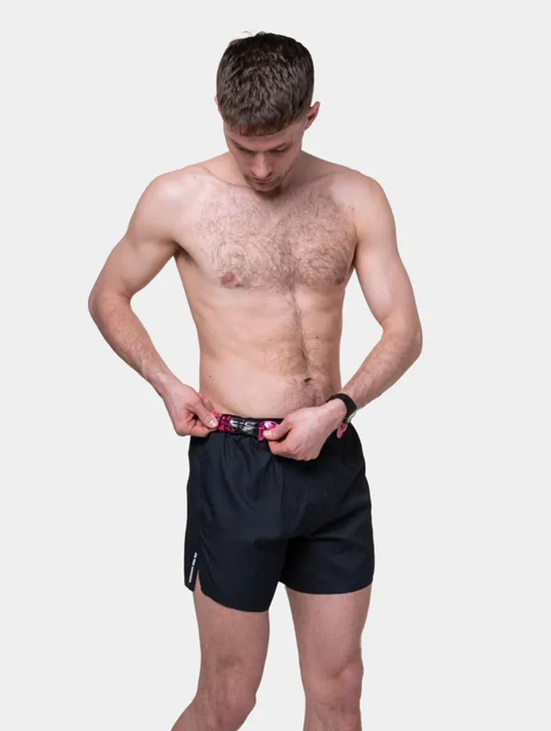 Ronhill Men's Tech Race 5 Running Shorts in All Black -4