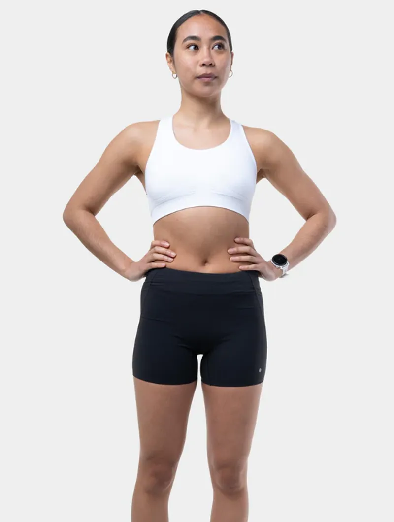 Ronhill Women's Tech Race Stretch Running Shorts in All Black-4