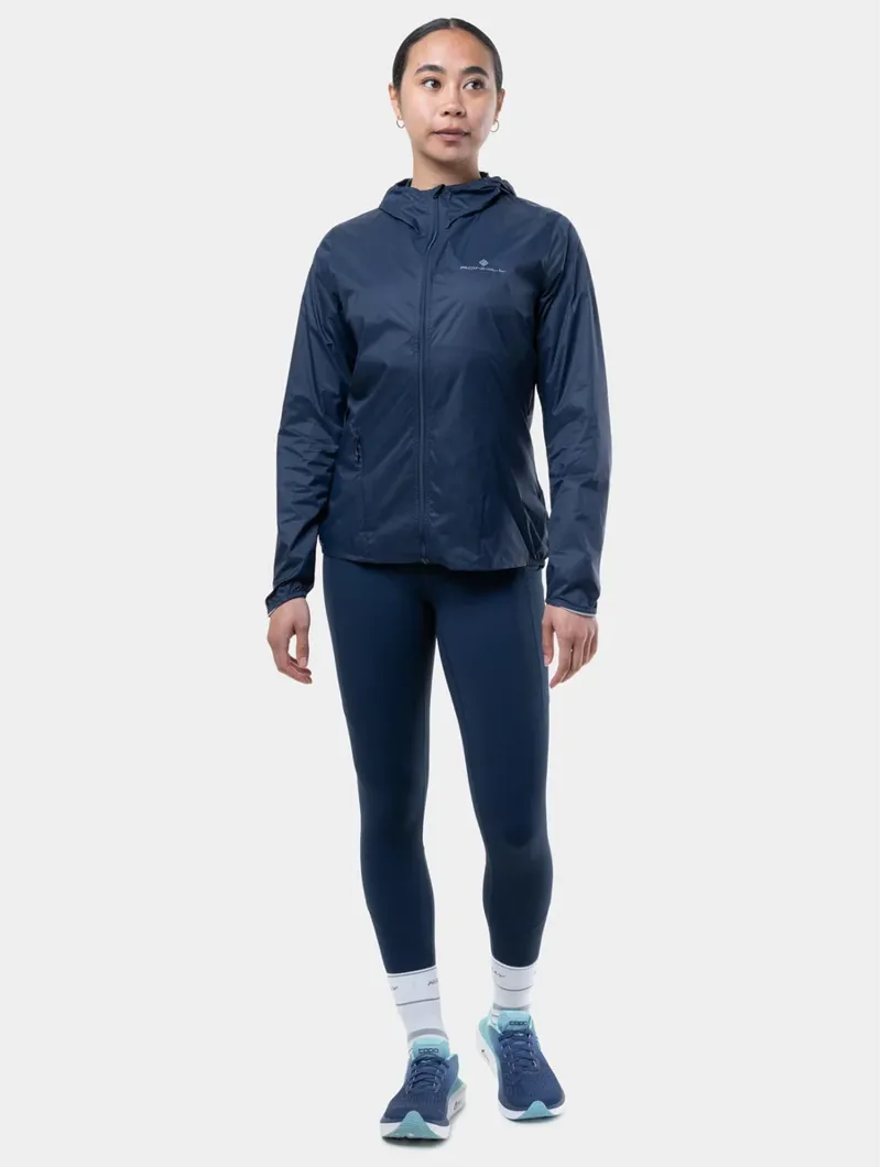 Ronhill Women's Tech  High Wasted Running Tights in Dark Navy-5