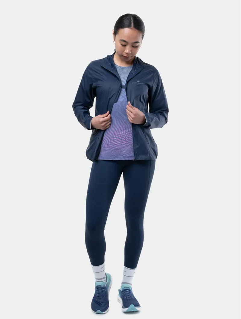 Ronhill Women's Tech  High Wasted Running Tights in Dark Navy-6