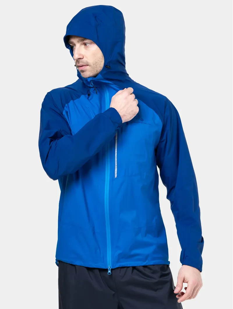 RonHill Men's Tech Storm Waterproof Jacket in Ocean/Electric Blue-6