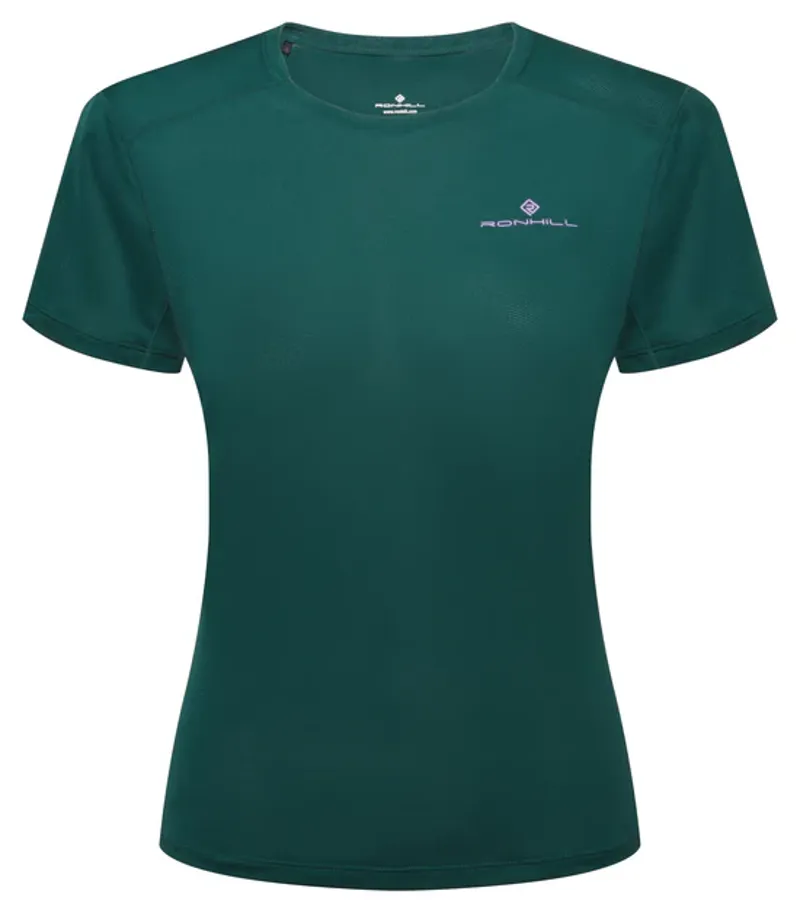 RonHill Women's Tech Short Sleeve Running Top in Seaweed/Iris