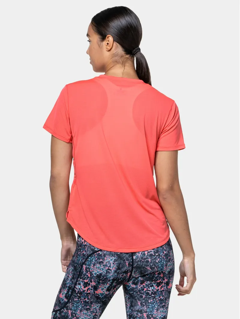 Ronhill Women's Tech Short Sleeved Running T Shirt in  Sorbet Sun/Florida-2