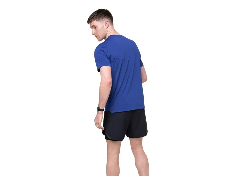 Ronhill Men's Tech S/S Running T shirt in Dark Cobalt/Fluo Green-1