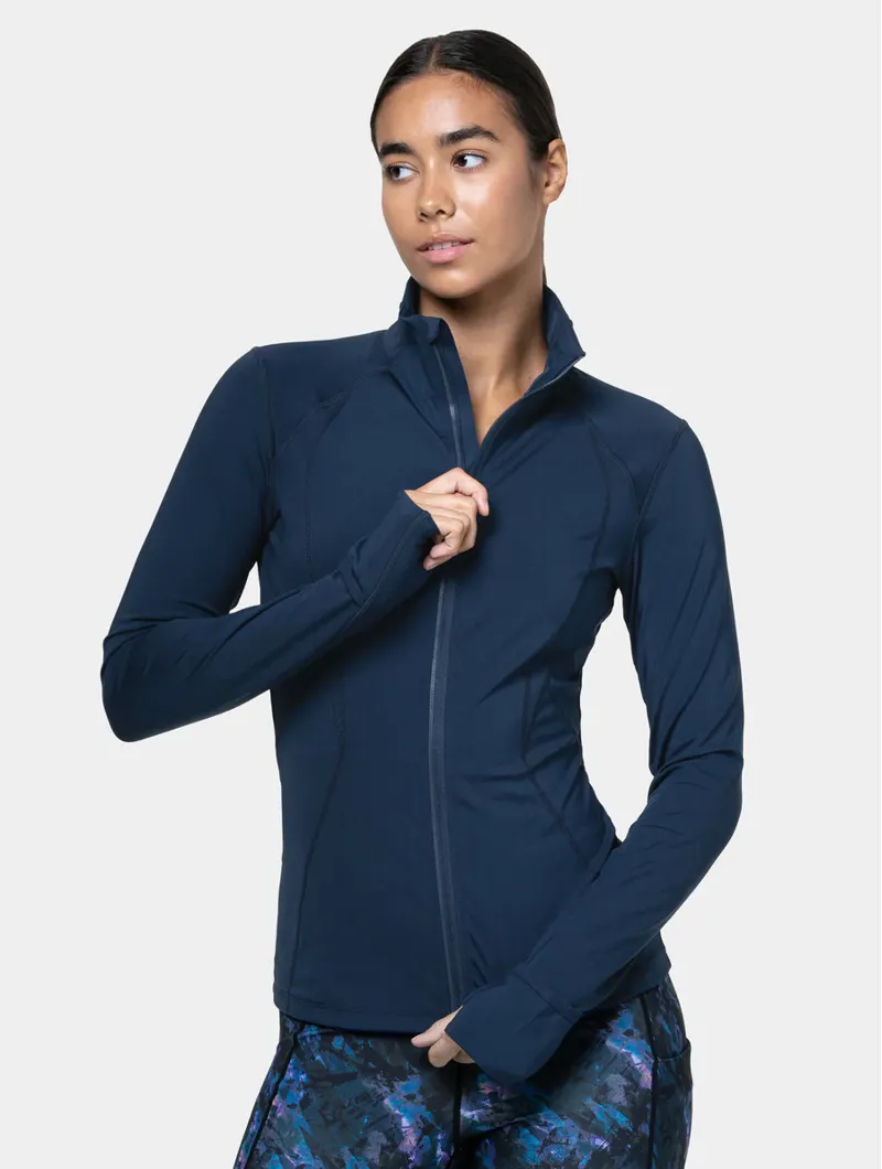 RonHill Women's Tech Contour Running Jacket in Dark Navy-1