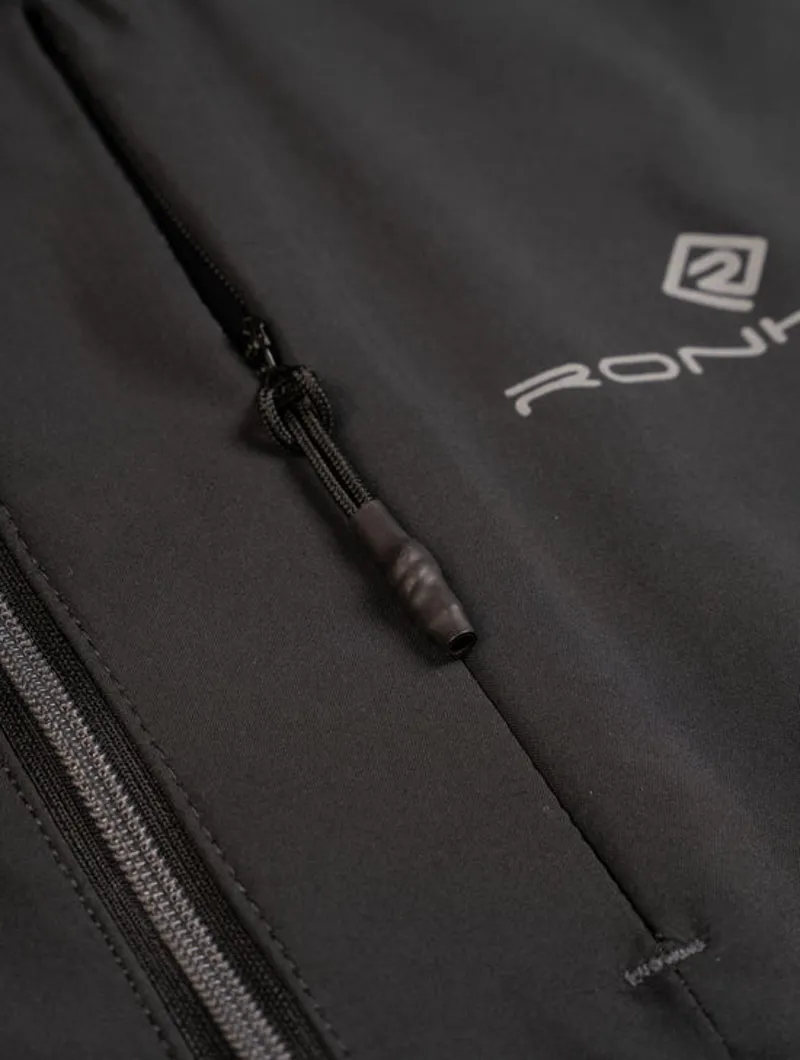 RonHill Men's Tech Wind-Block 1/2 Zip Running Top in All Black-5