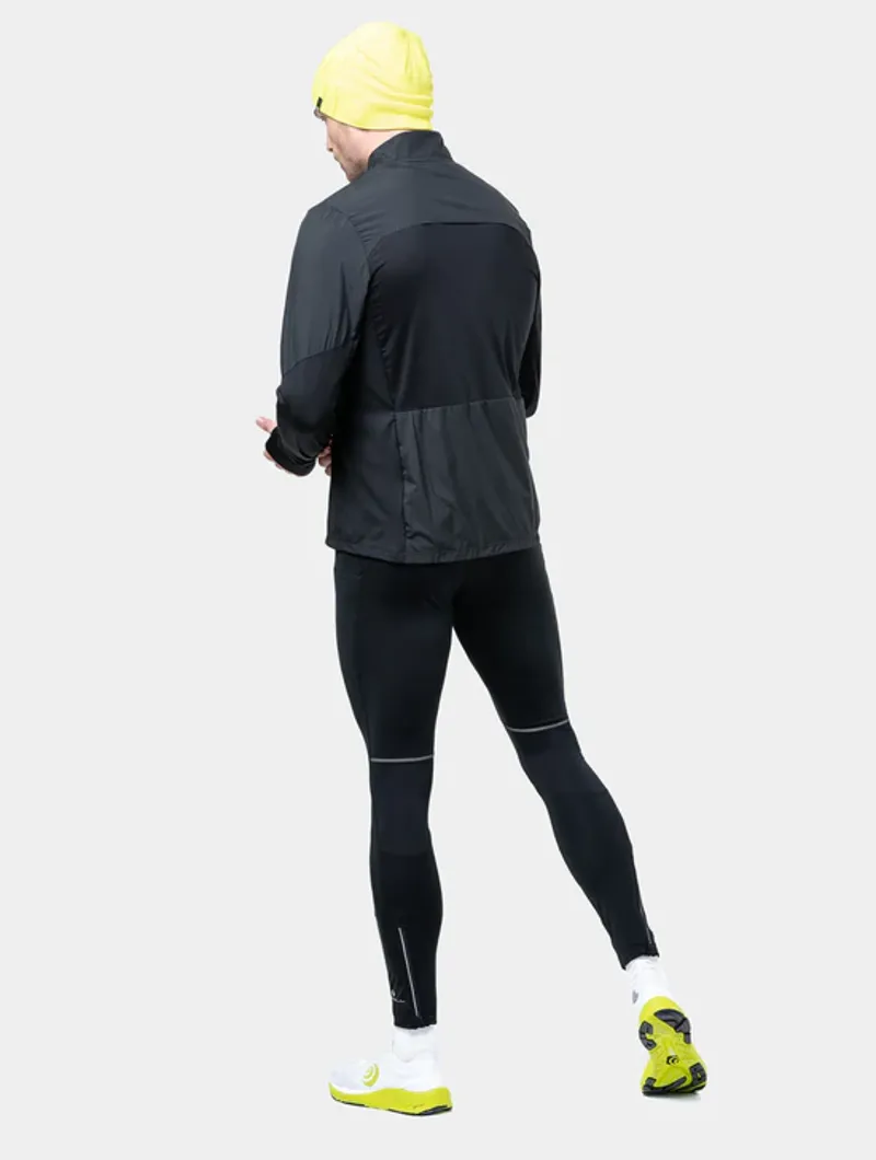 RonHill Men's Tech Wind-Block 1/2 Zip Running Top in All Black-3