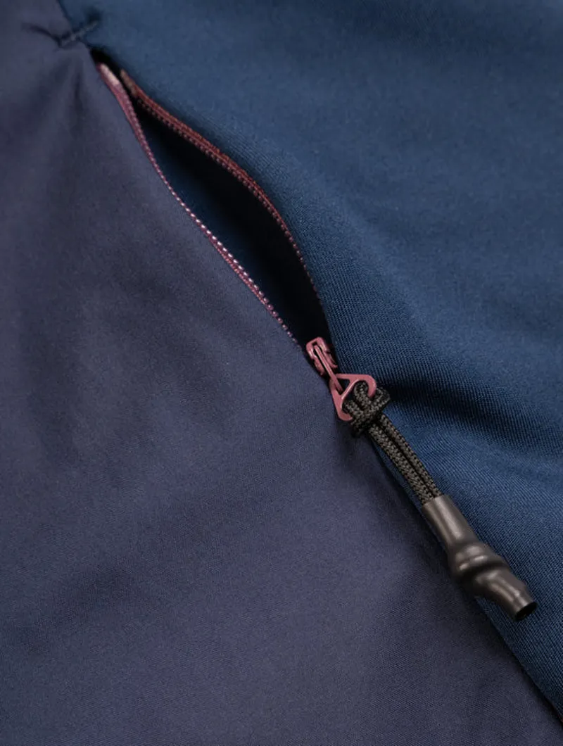 RonHill Women's Tech Wind-Block 1/2 Zip Running Jacket in Dark Navy/Dusty Tulip-7