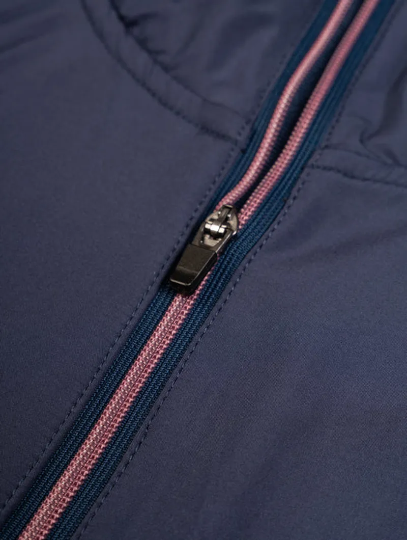 RonHill Women's Tech Wind-Block 1/2 Zip Running Jacket in Dark Navy/Dusty Tulip-6