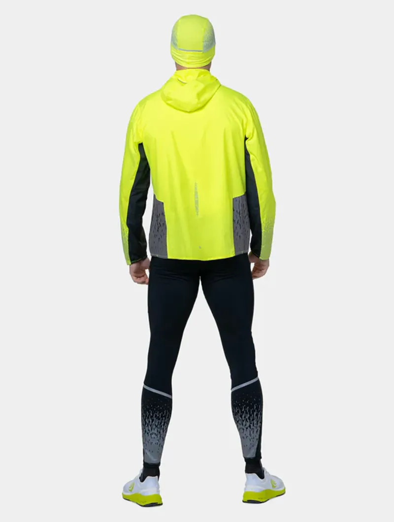 RonHill Men's Tech Reflect Running Jacket in FlYellow/Black/Reflect-3