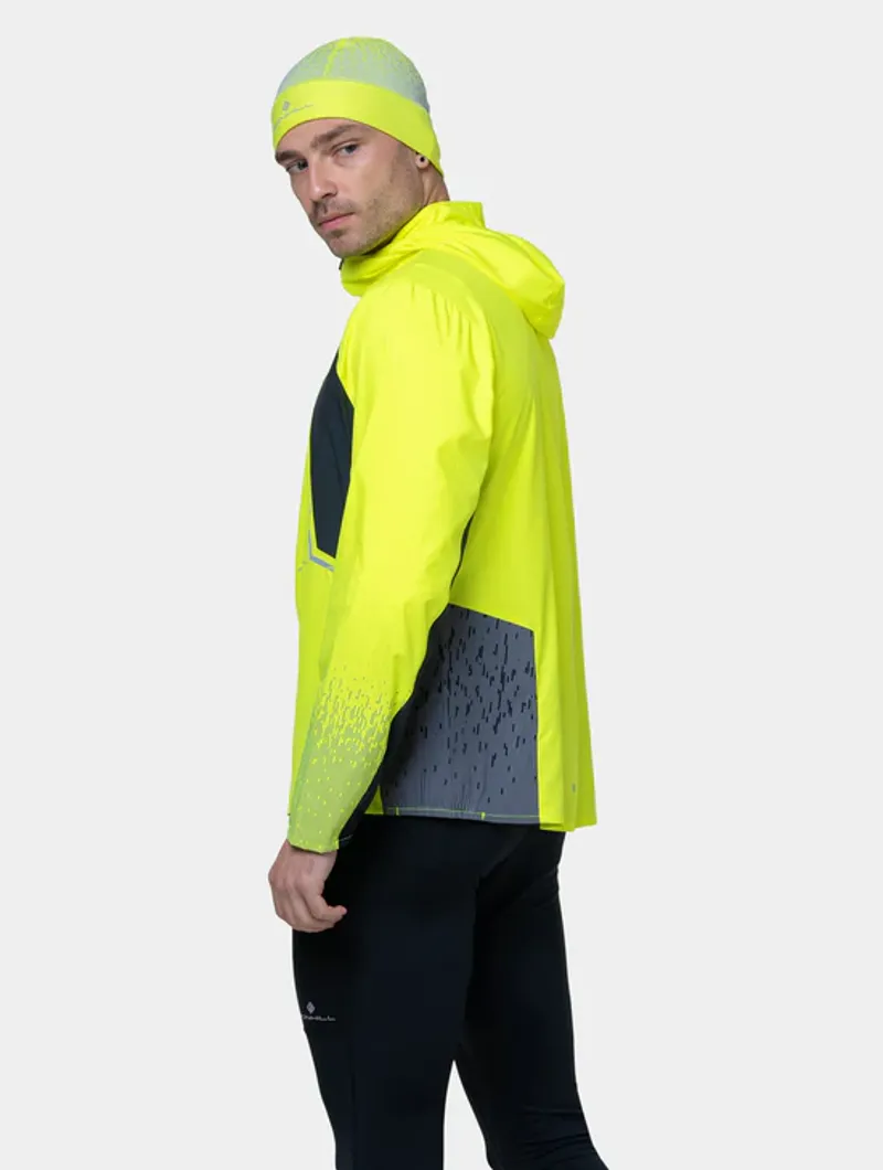 RonHill Men's Tech Reflect Running Jacket in FlYellow/Black/Reflect-1