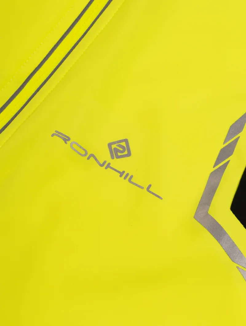 RonHill Men's Tech Reflect Running Jacket in FlYellow/Black/Reflect-6
