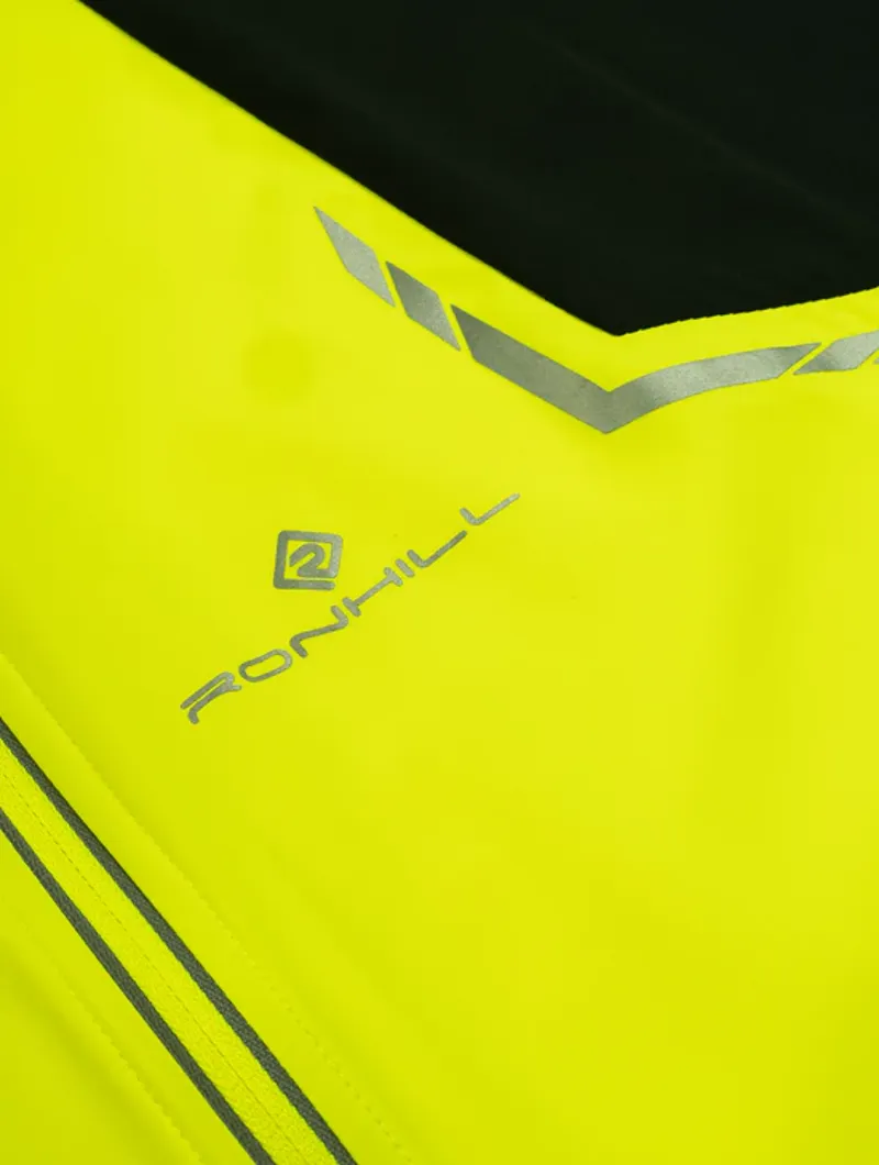 RonHill Men's Tech Reflect Running Jacket in FlYellow/Black/Reflect-5