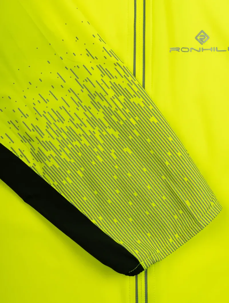 RonHill Men's Tech Reflect Running Jacket in FlYellow/Black/Reflect-4