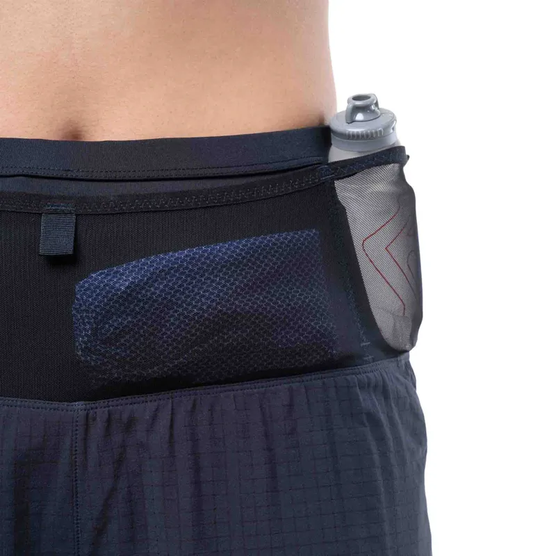 Ronhill Women's Tech All-Terrain 5 Twin Running Shorts in All Black-4