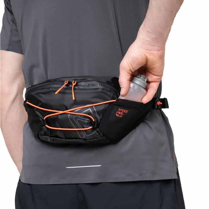 Ronhill Speed 180 Hydration Pouch/Bag for Runners in Black/Ronhill Red-3