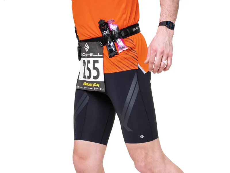 Ronhill Race Number Belt For Runners in All Black-4