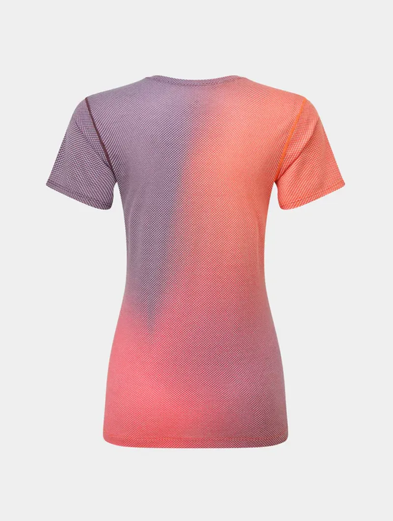 Ron Hill Women's Tech Golden Hour Running Top in Dark Damson/Sunset-1