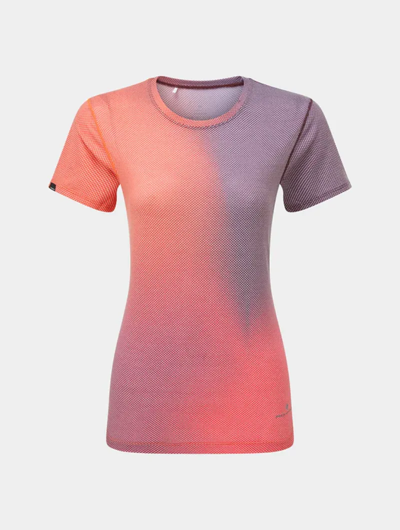 Ron Hill Women's Tech Golden Hour Running Top in Dark Damson/Sunset