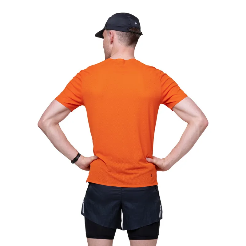 Ron Hill Men's Tech Short Sleeve Race T Shirt in Ronhill Red/Black -1