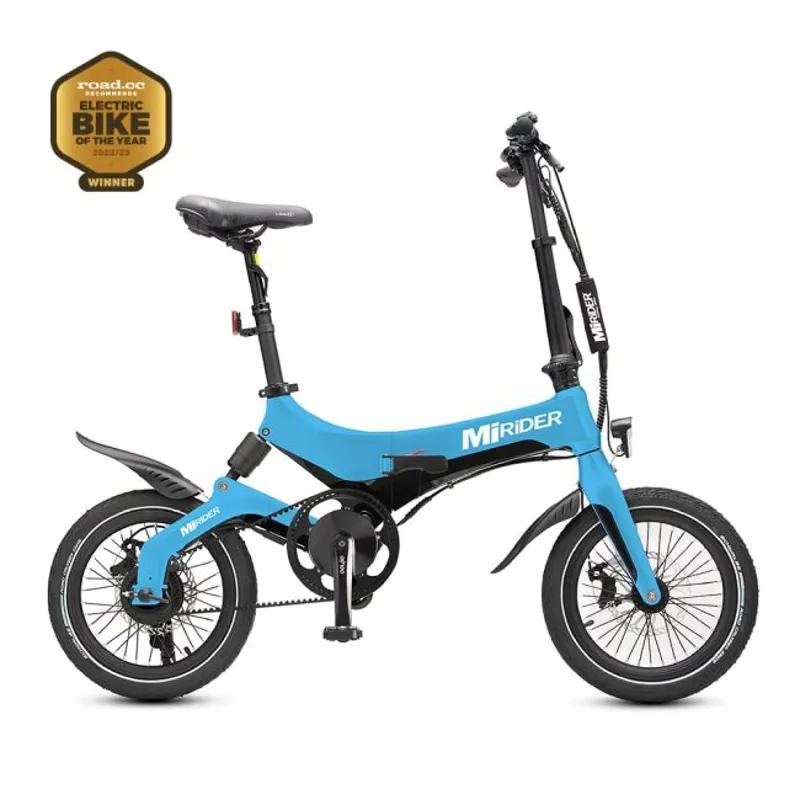 MiRiDER 16 GB3 Folding Electric Bike in Azure Blue 