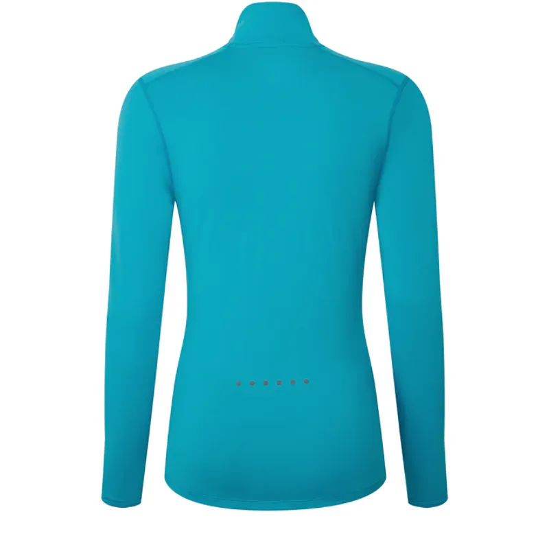 Ronhill Women's Core Thermal Base Layer Top 1/2 Zip in Azure/Bright White-1