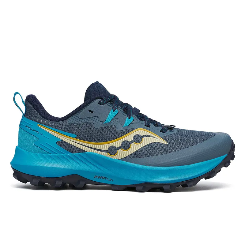 Saucony Women's Peregrine 14 Trail Shoes in Mirage/Viziblue