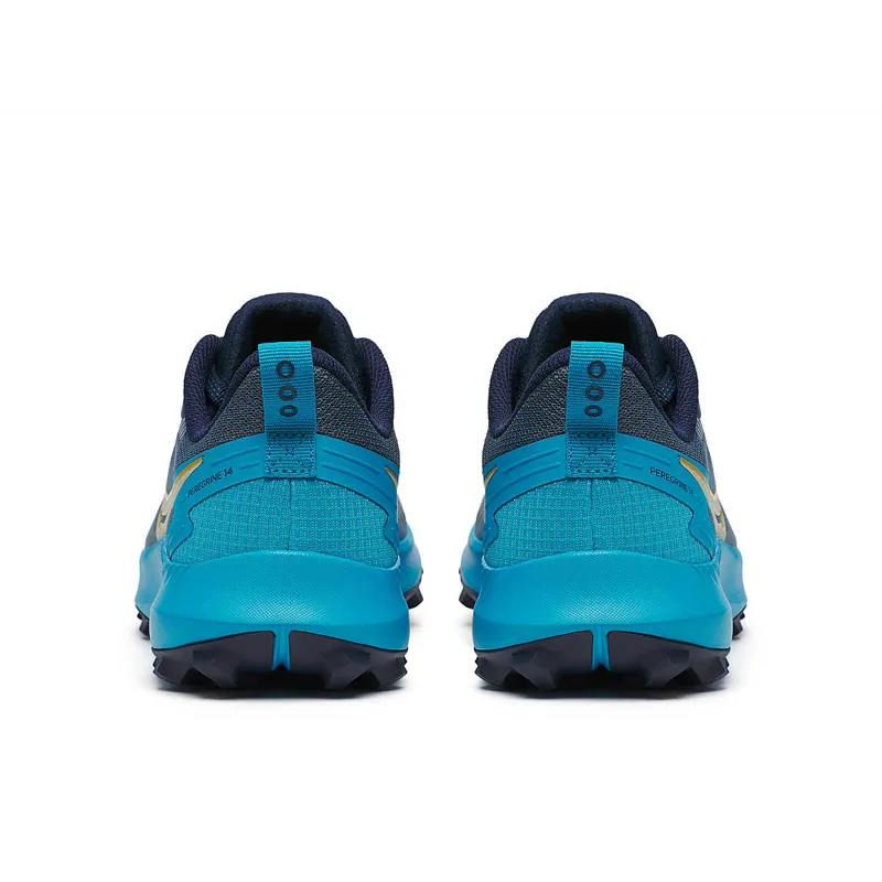 Saucony Women's Peregrine 14 Trail Shoes in Mirage/Viziblue-3