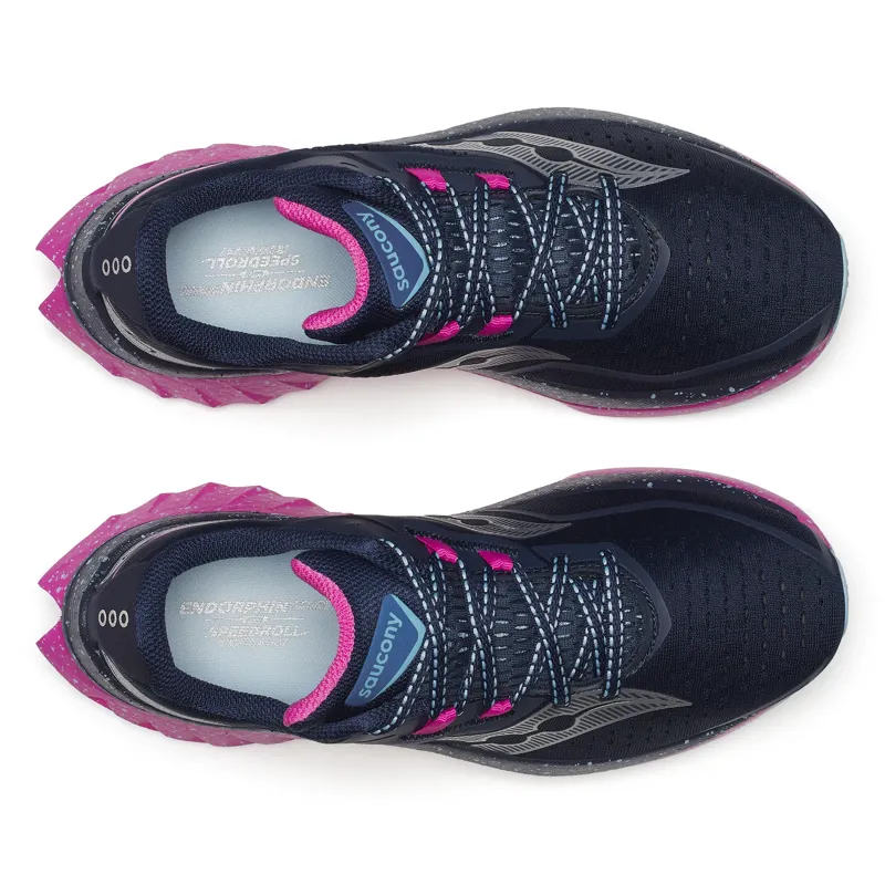 Saucony Women's Endorphin Speed 4 Running Shoes in Navy/Fuchsia -1