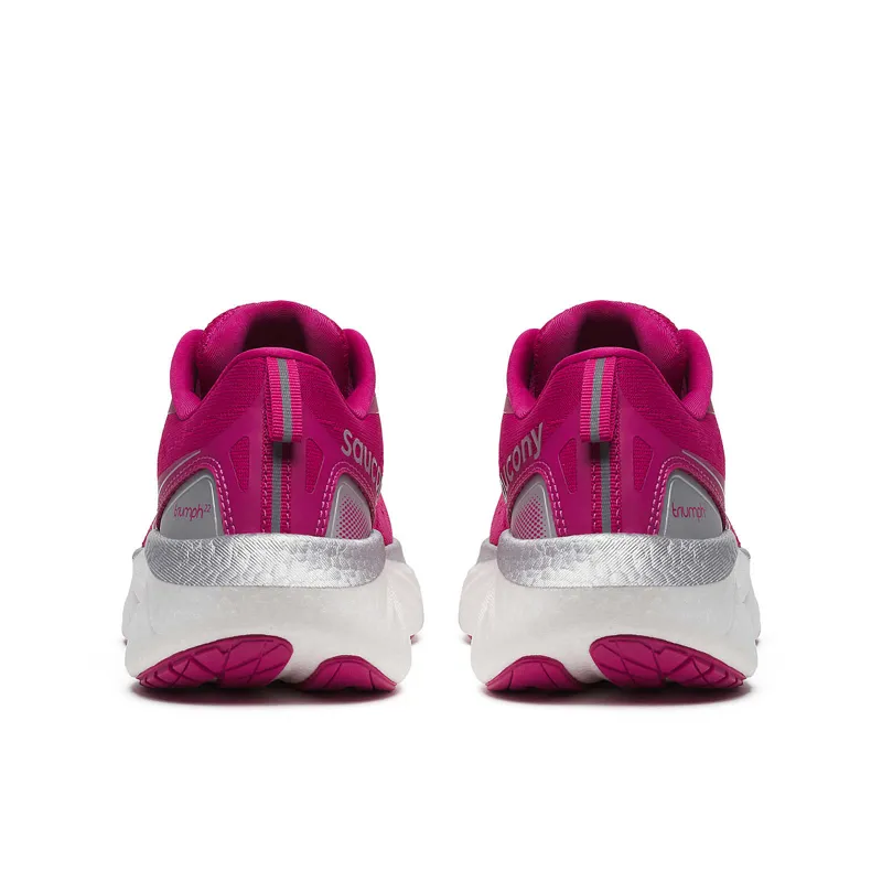 Saucony Women's Triumph 22 Neutral Running Shoes in Magenta -3