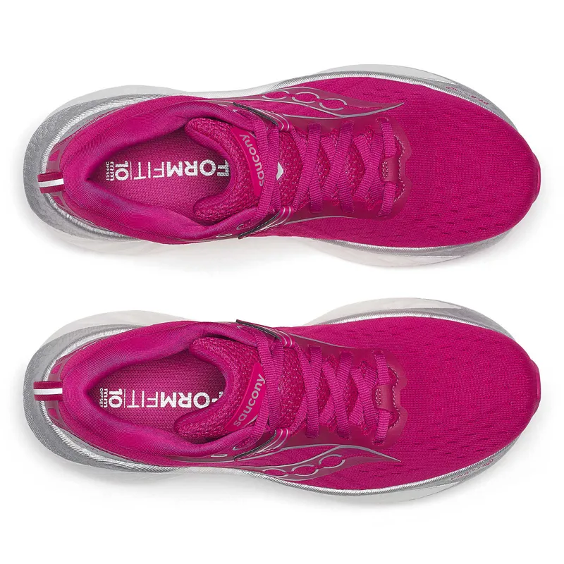 Saucony Women's Triumph 22 Neutral Running Shoes in Magenta -2