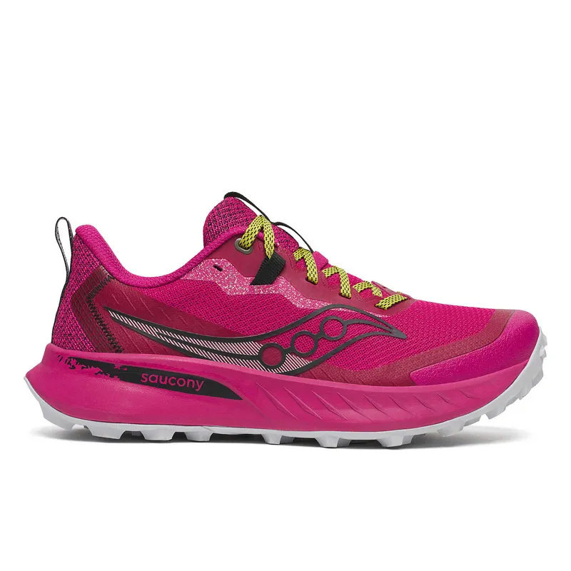 Saucony Women's Peregrine 15 Trail Shoes in Magenta/Black