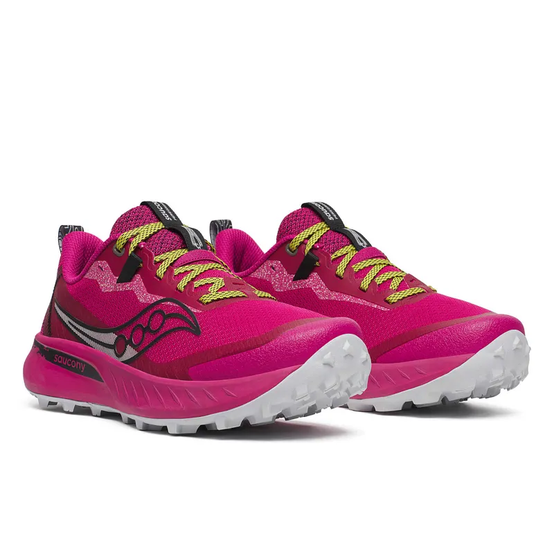 Saucony Women's Peregrine 15 Trail Shoes in Magenta/Black-5