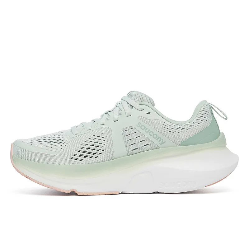 Saucony Women's Guide 18 Stability Running Shoes in Mist/Aloe-4