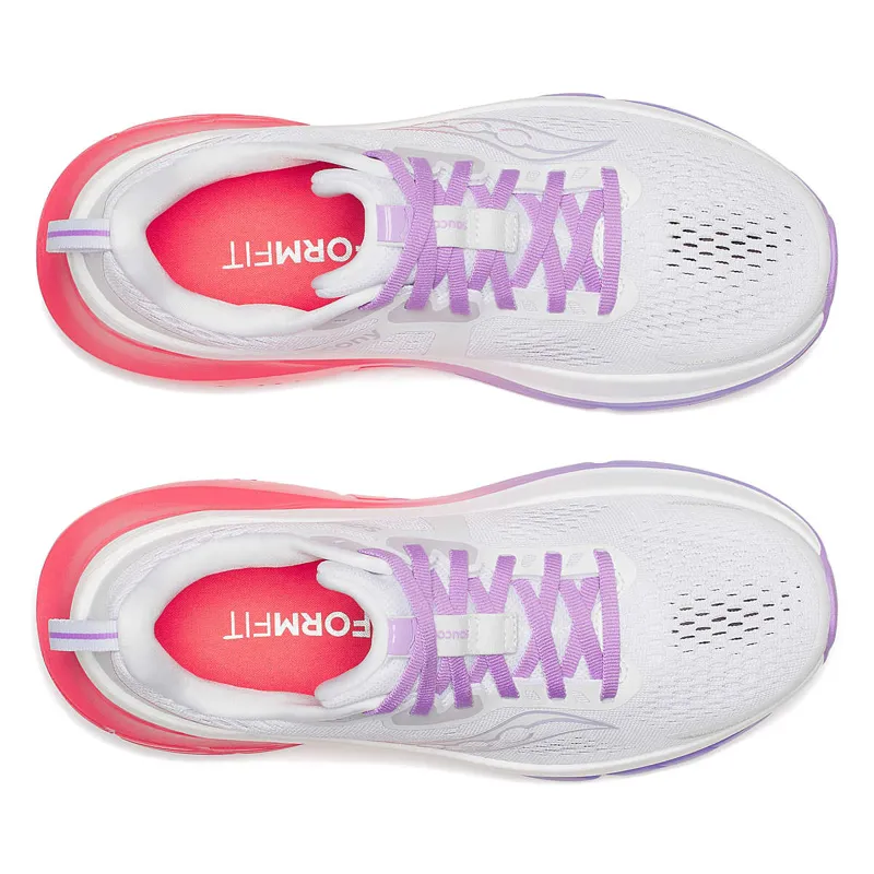 Saucony Women's Guide 18 Running Shoes in White/Crocus-2