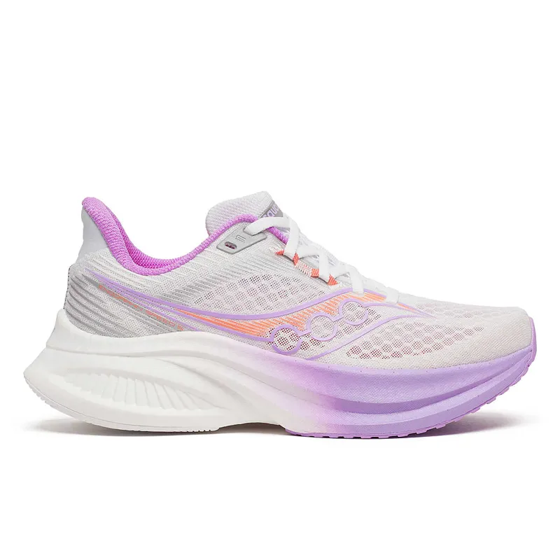 Saucony Women's Endorphin Speed 5 Racing Shoes in White/Crocus